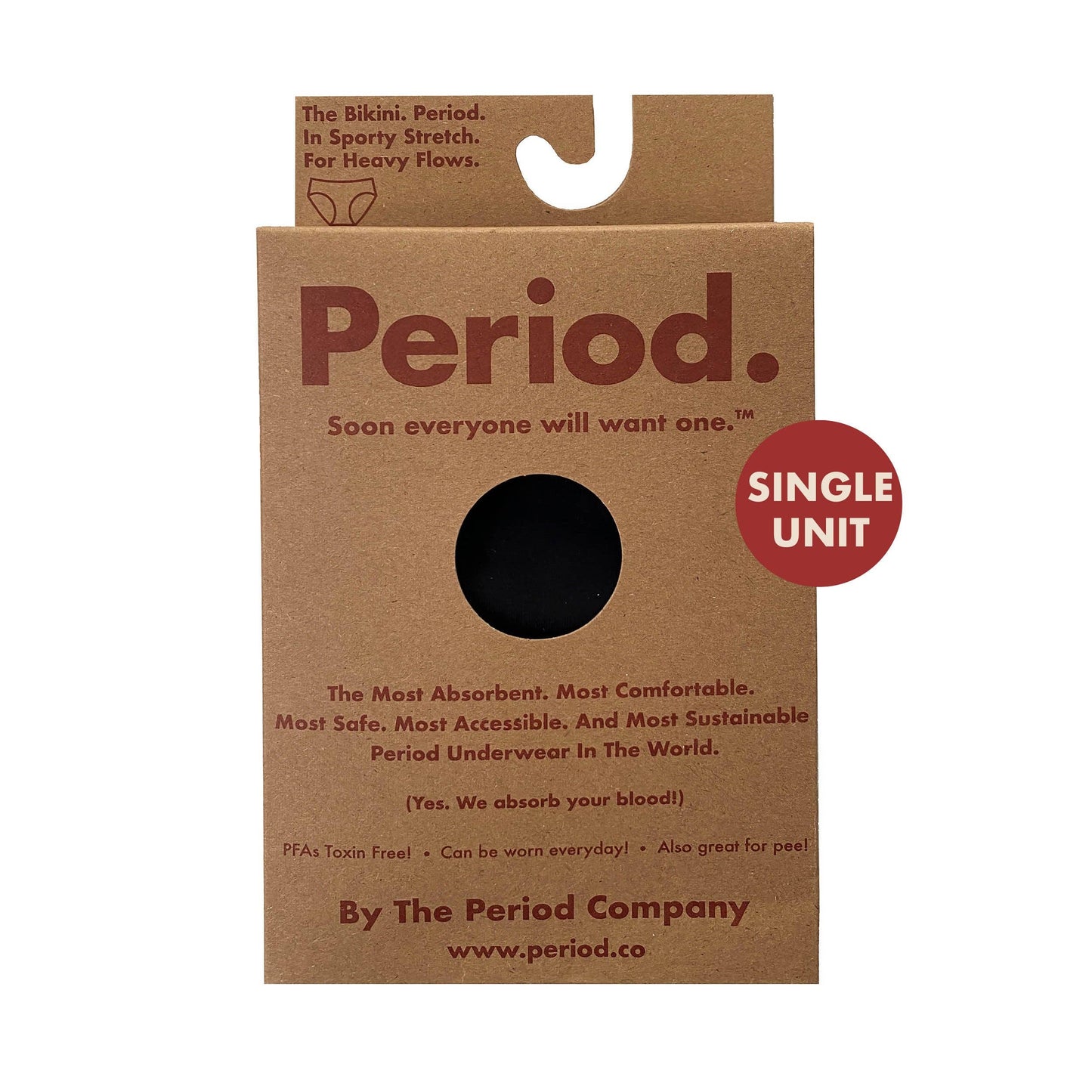 The Bikini Period. in Sporty Stretch. Black. 2X