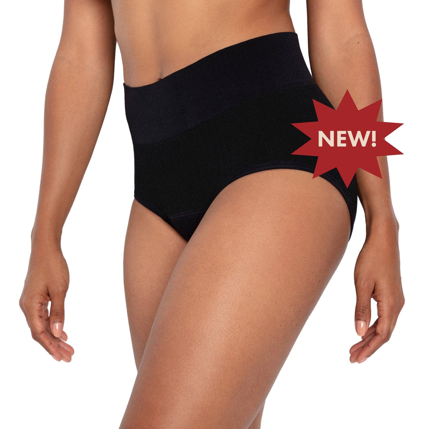 The High Waisted Period. in FlowStretch™ For Heavy Flows - Black / L