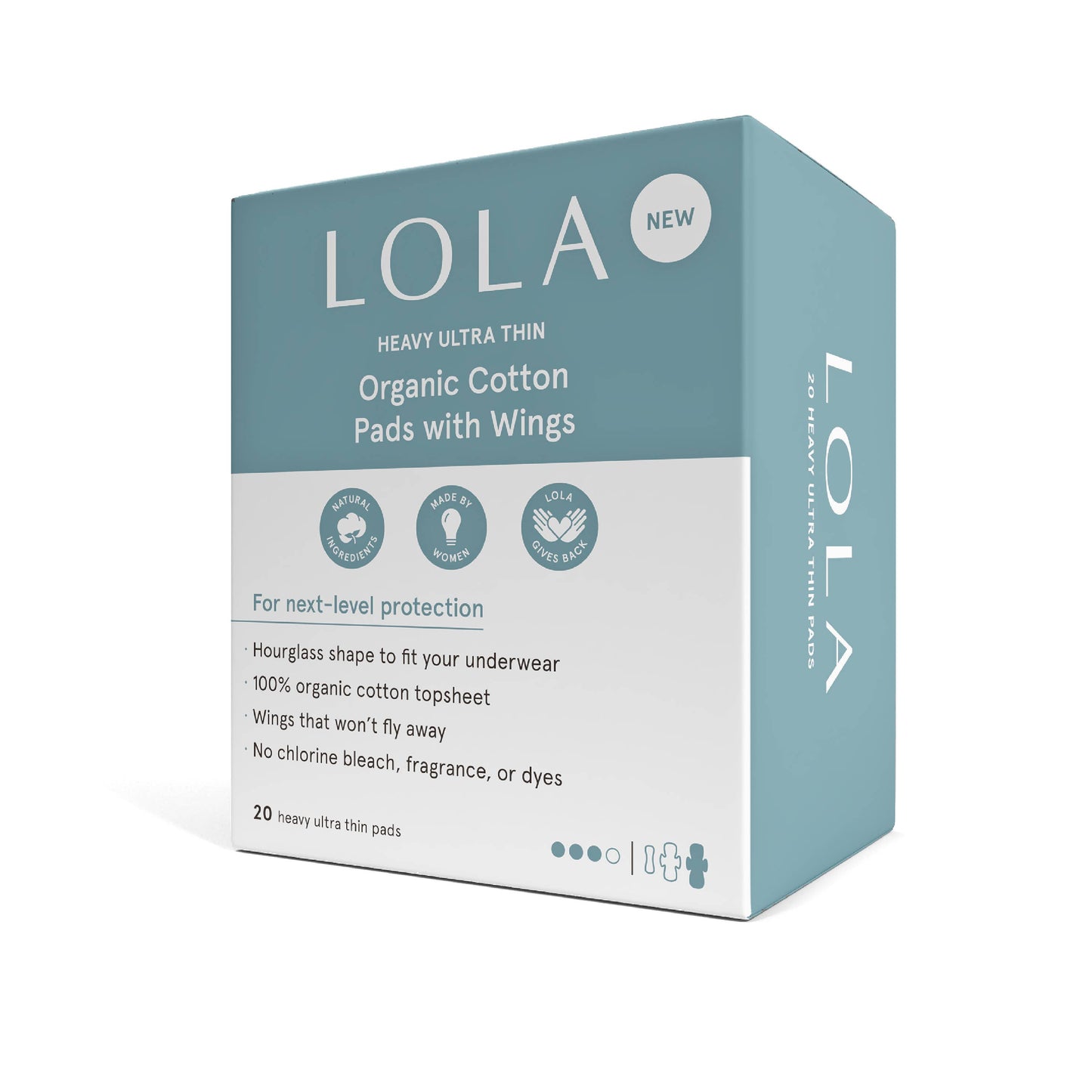 LOLA Ultra Thin Pads w/ Wings, Heavy 20ct