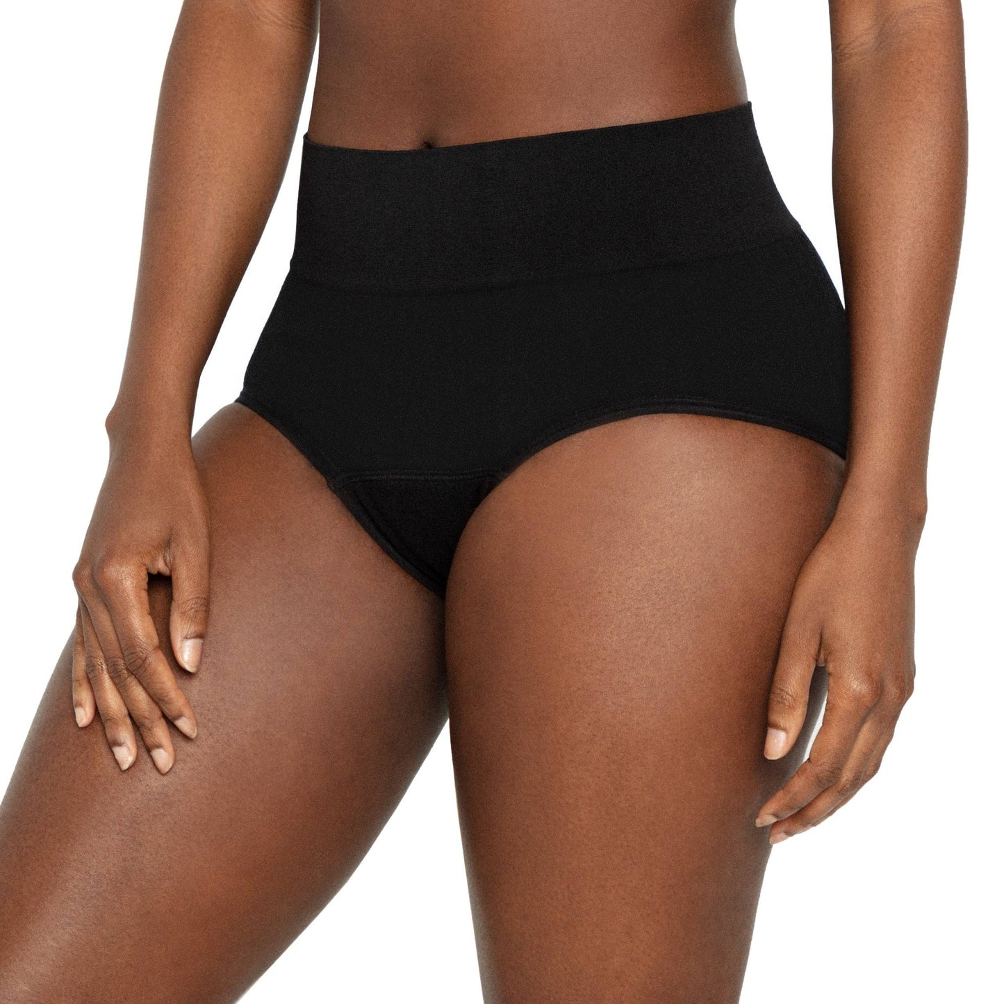 The High Waisted Period. in FlowStretch™ For Heavy Flows - Black / L
