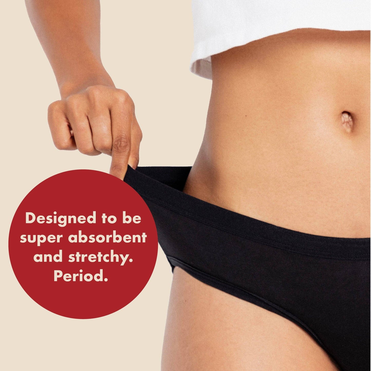 The Bikini Period. in Sporty Stretch. Black, Small