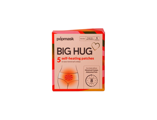 Big Hug Self Heating Patches box of 5 on a white background