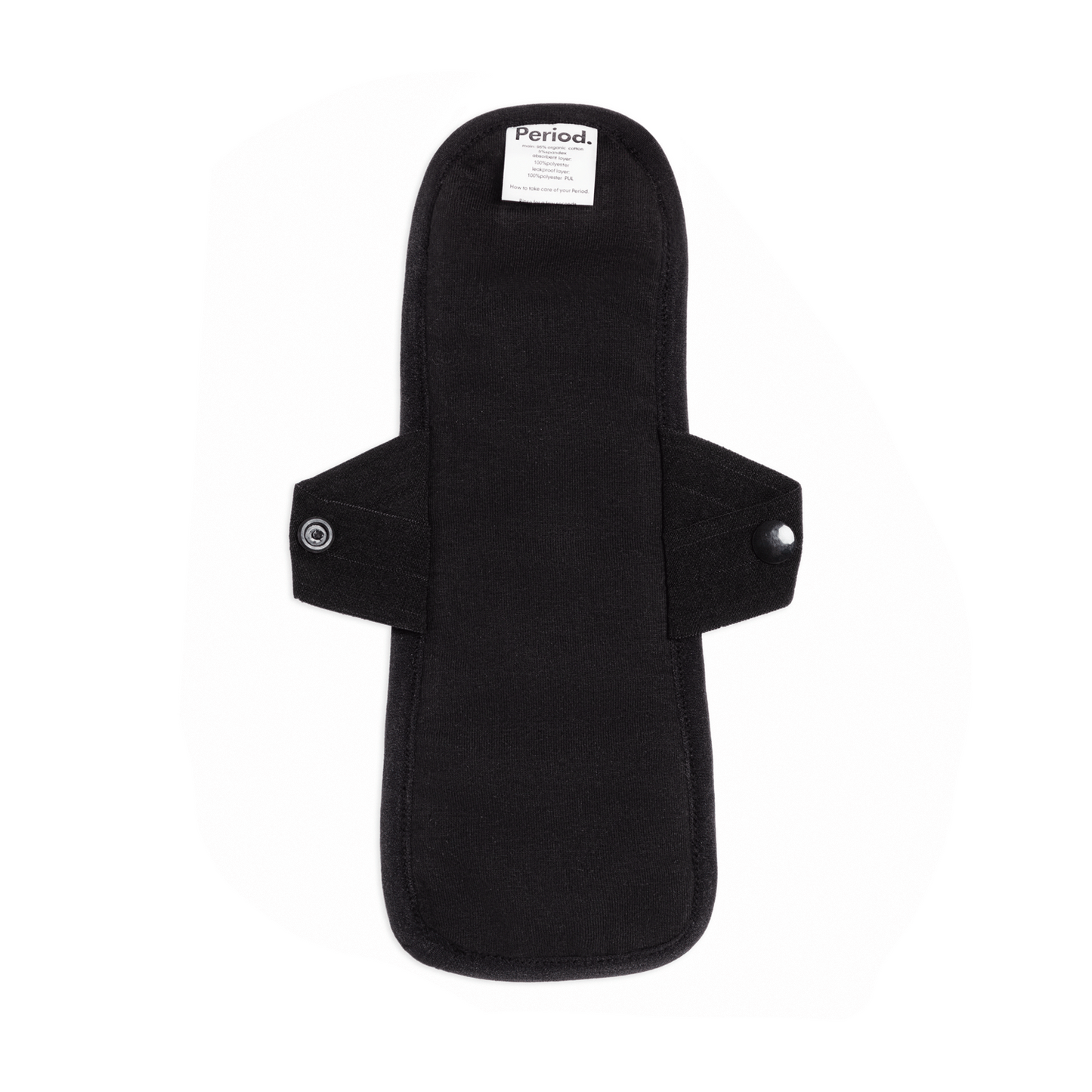 Black cloth pad opening and closing with the snap feature