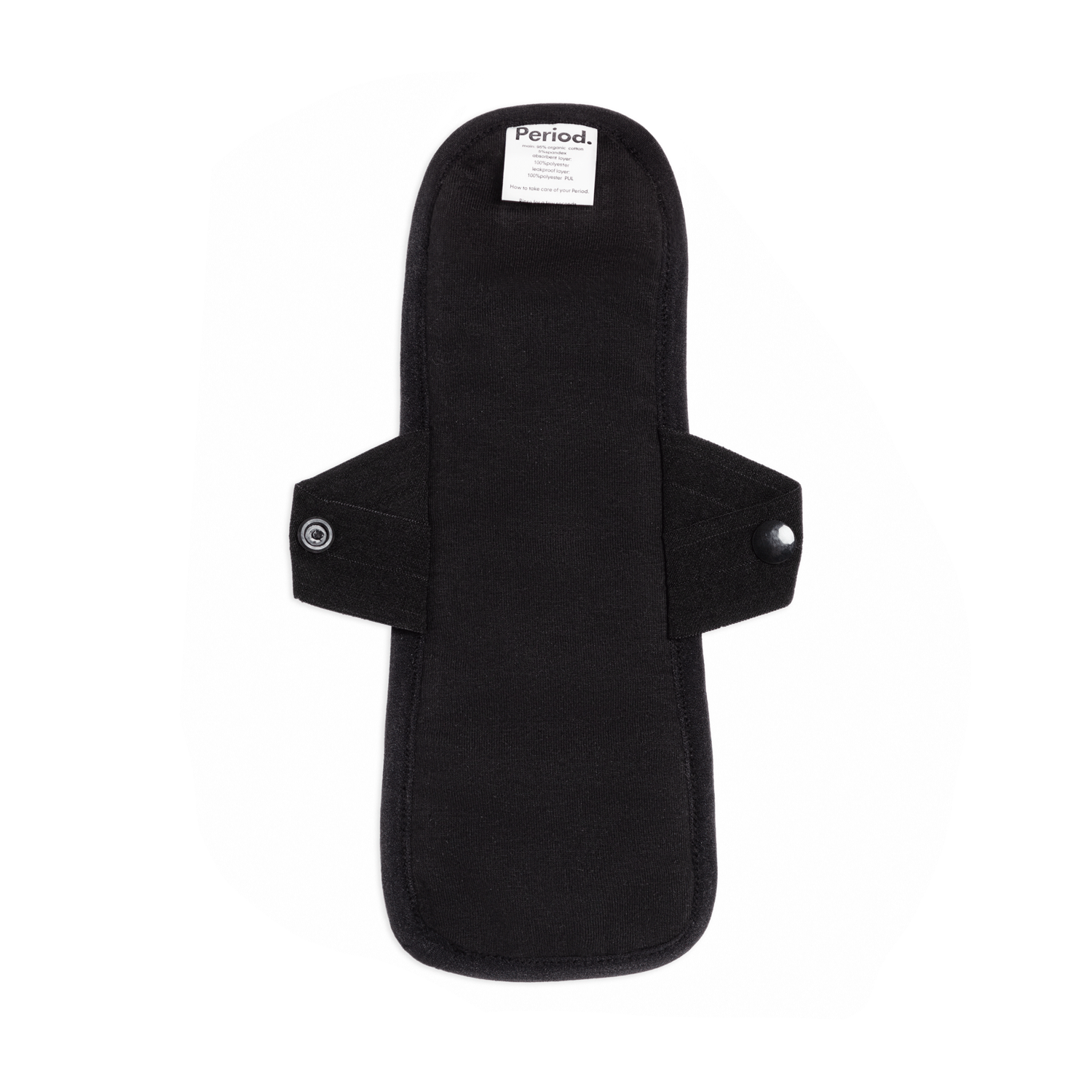Black cloth pad opening and closing with the snap feature
