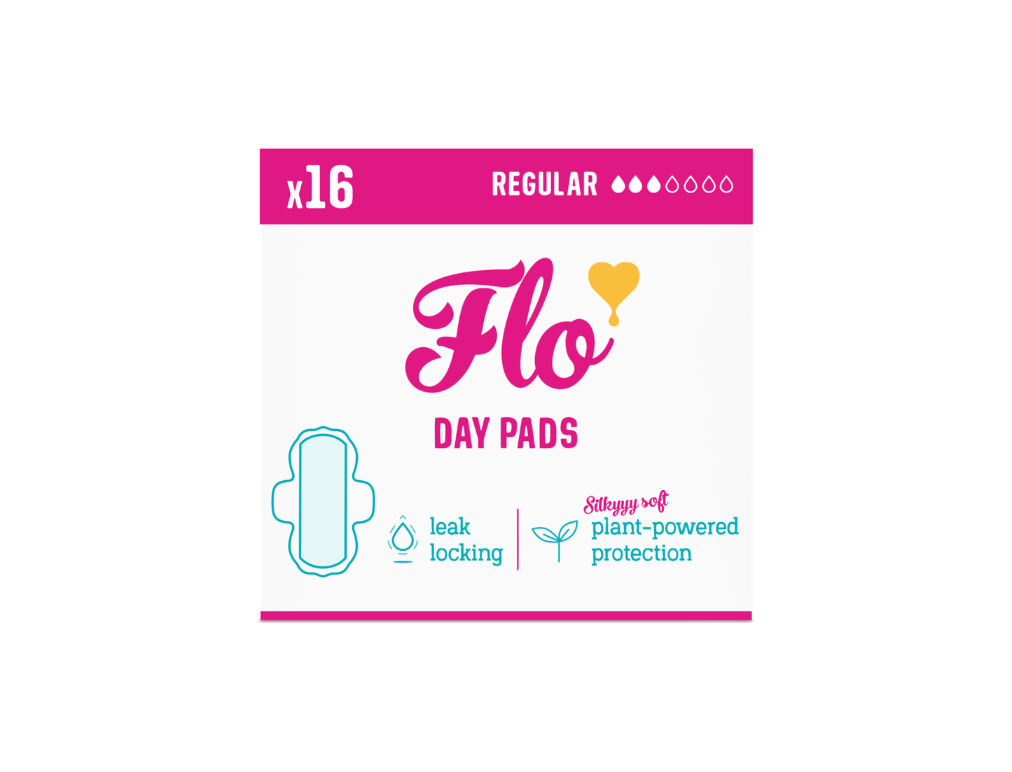 Flo Day Pads with Wings 16 ct