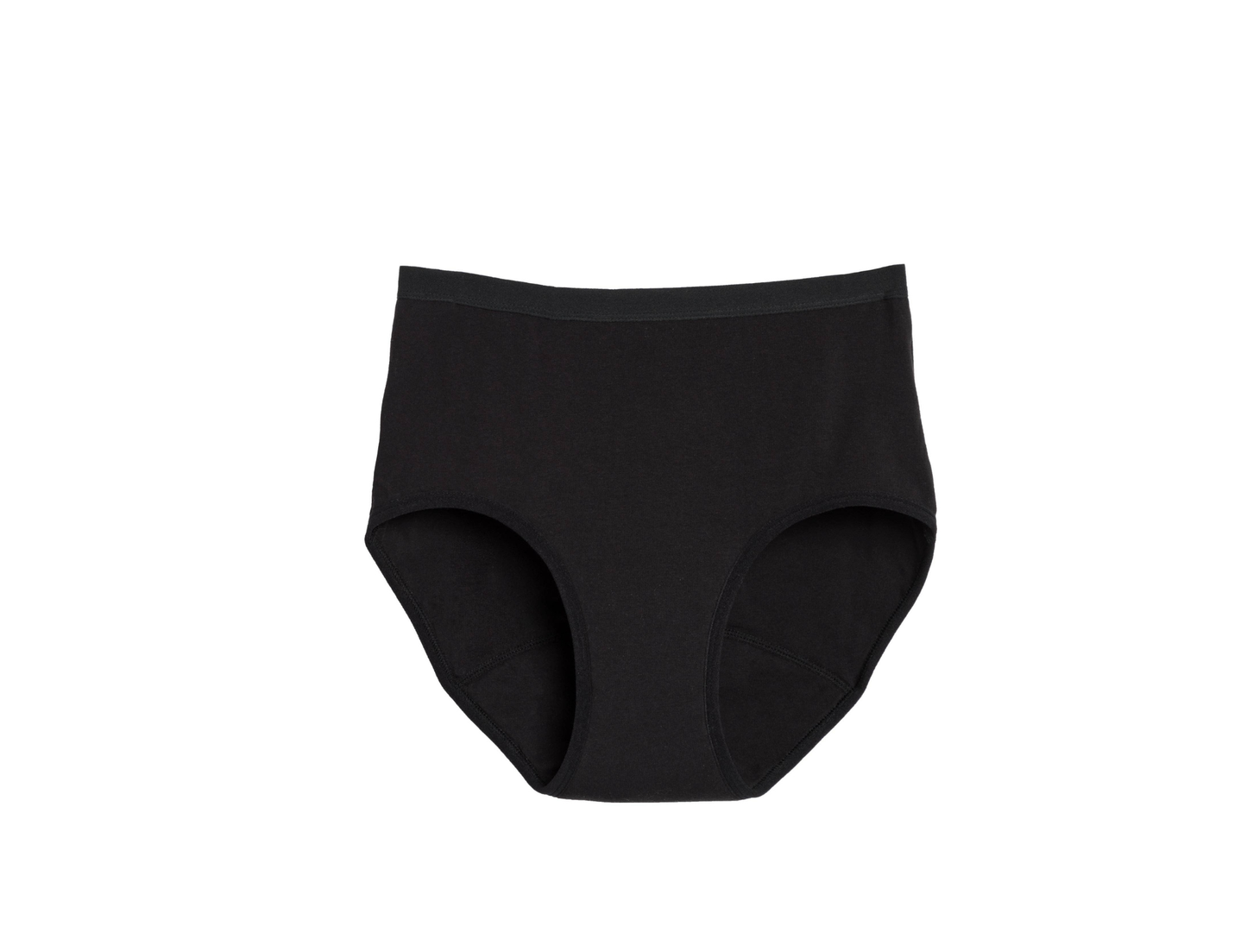 The High Waisted Period.  underwear in Cotton - Black
