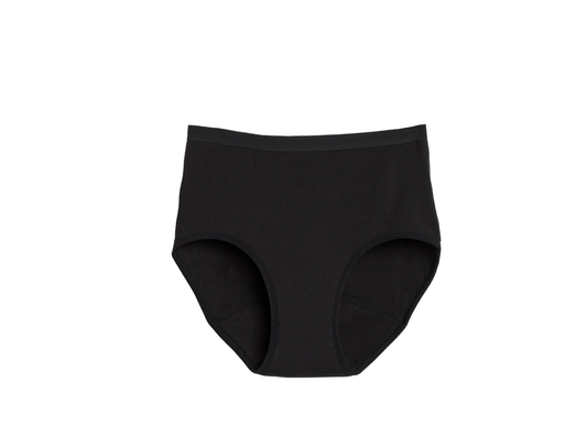 The High Waisted Period.  underwear in Cotton - Black