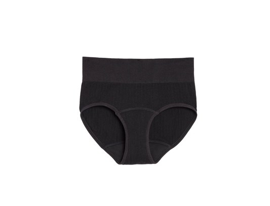 The High Waisted Period. underwear in Sporty Stretch -Black 2X