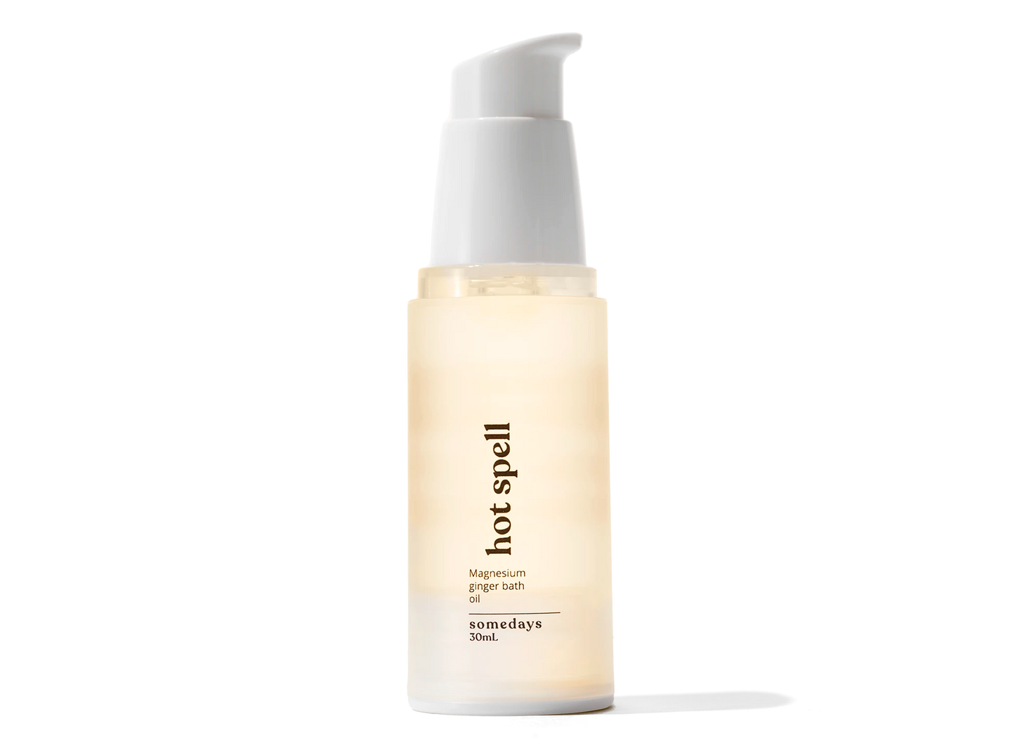 Period Skincare bottle labeled 'hot spell' on a white background