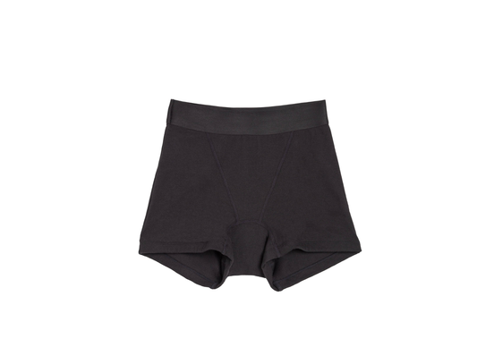 The Boxer. Period. in Organic Cotton. For Heavy Flows - Black / 2X