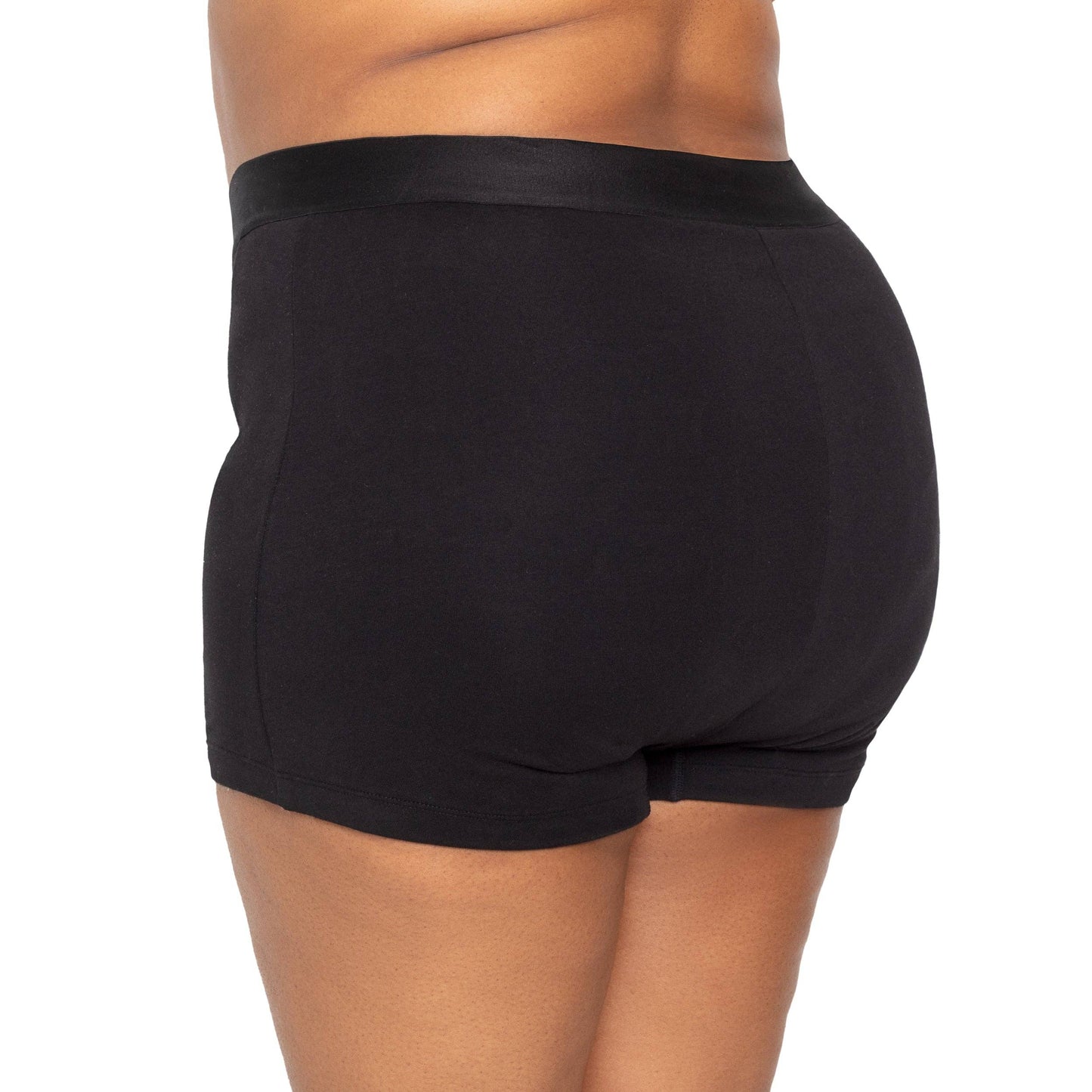 Period boxer shorts on a model