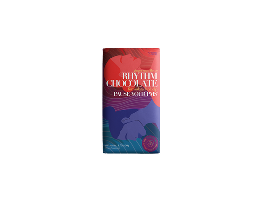 Rhythm Chocolate packaging on a white background