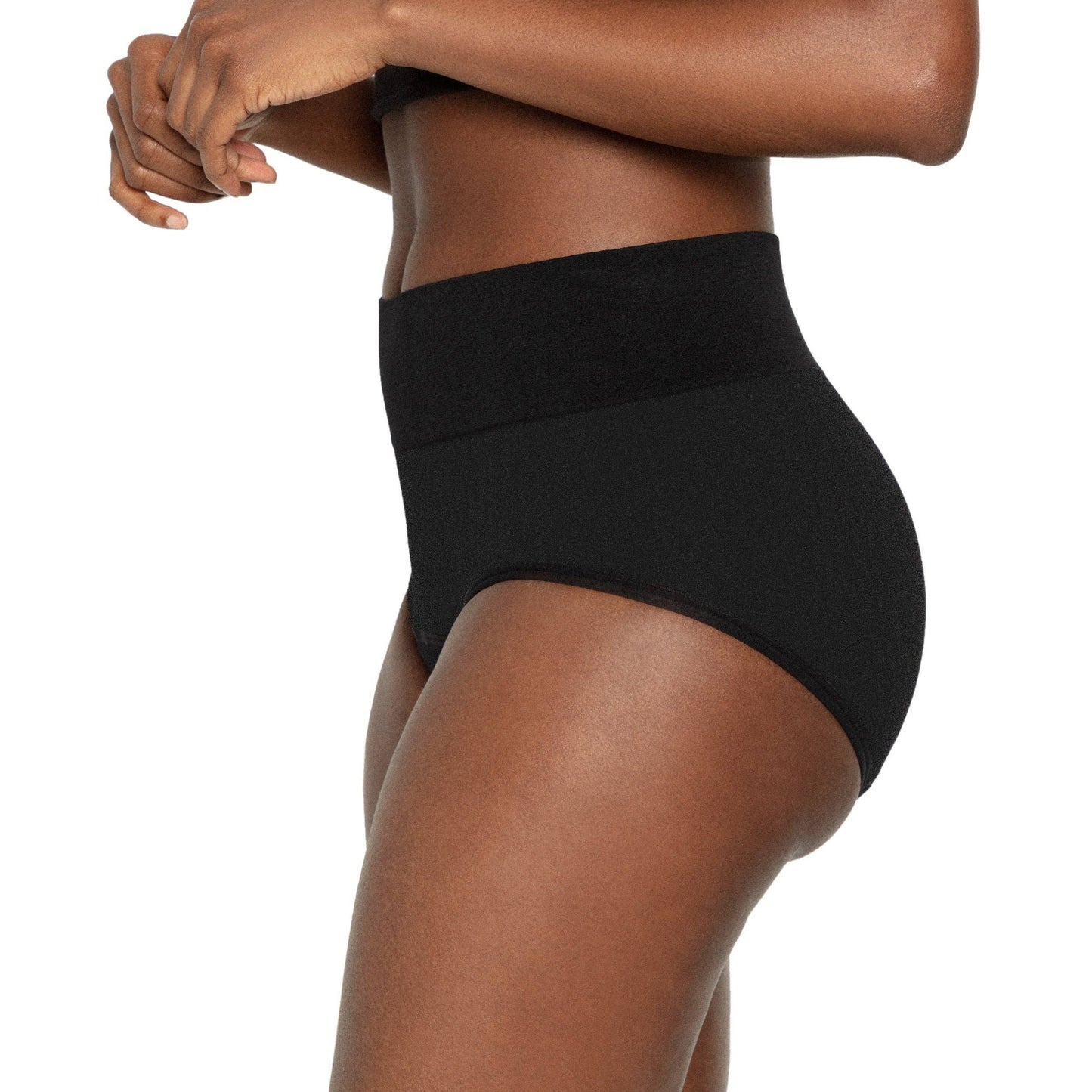 The High Waisted Period. in FlowStretch™ For Heavy Flows - Black / L