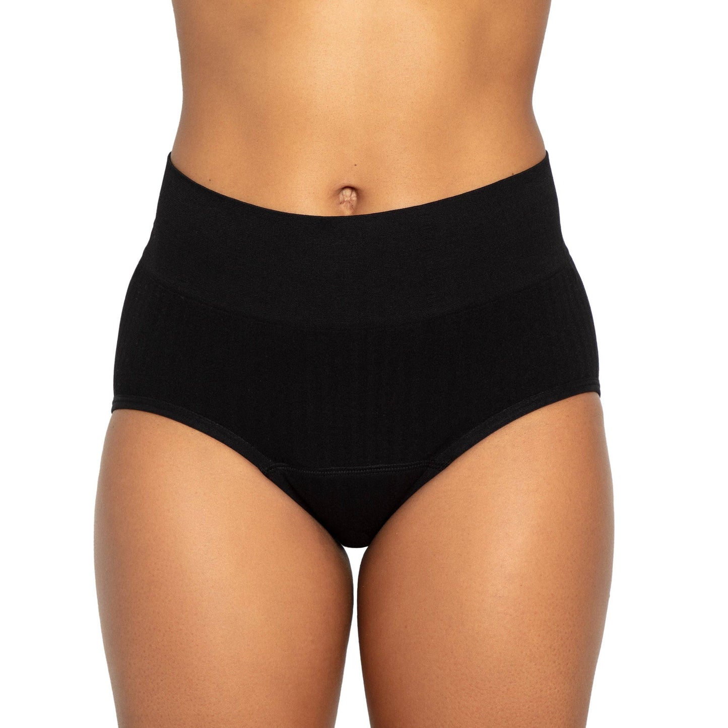 The High Waisted Period. underwear in Sporty Stretch -Black 2X