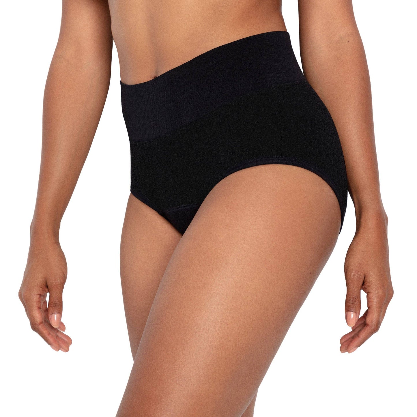 The High Waisted Period. in FlowStretch™ For Heavy Flows - Black / L
