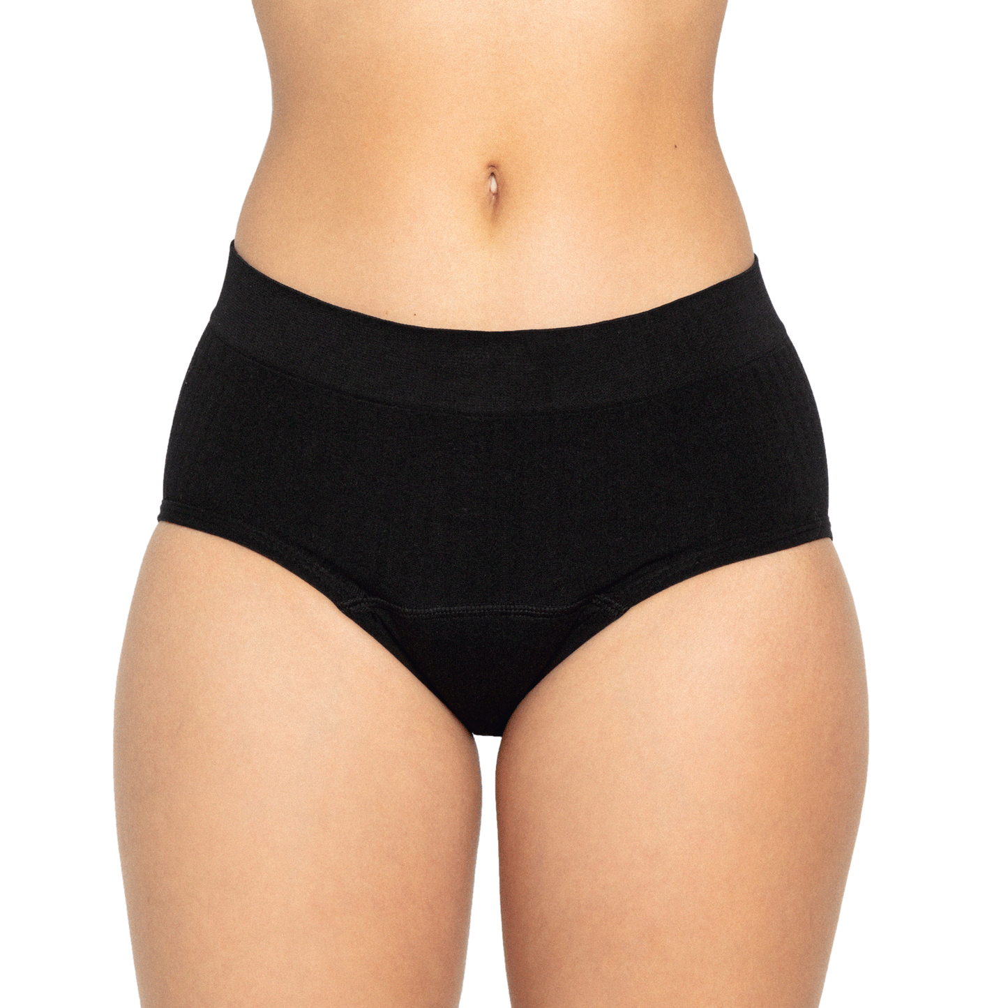 The Bikini Period. in Sporty Stretch. Black. 2X
